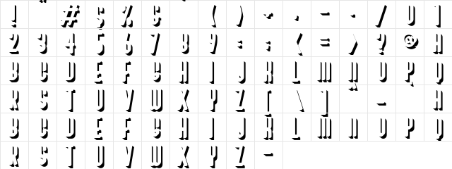 Bivoac Drop Shadow Demo Drop Shadow  glyph index