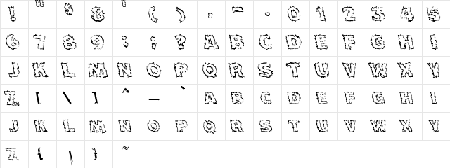 July Fourth Medium  glyph index