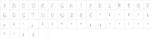 Cattalleya Demo Regular  glyph index