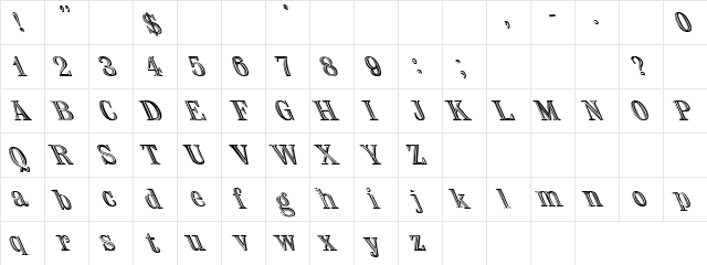 Lilac 1 Plain  glyph index