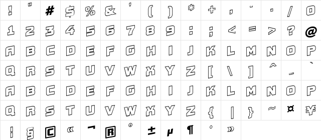 a_ConceptoTitulSpUpOtl Regular  glyph index
