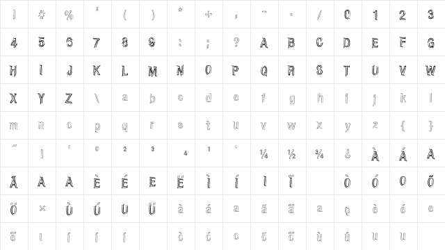 CARBONCILLO PALO Normal  glyph index