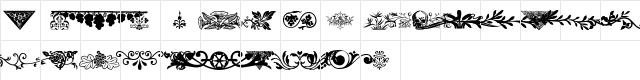 Ornamental Decoration Regular  glyph index