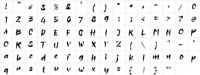 aAssassinNinja Regular  glyph index