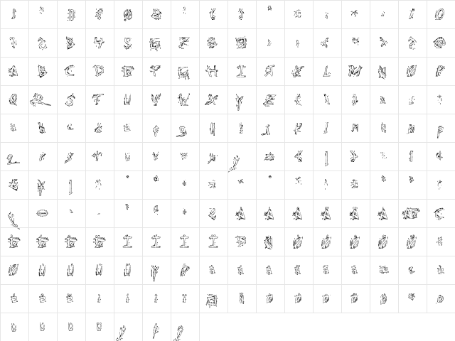 Assassin Nation Outline Regular  glyph index