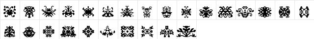 Oddlight Regular  glyph index