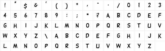 Dupuy Heavy Medium  glyph index