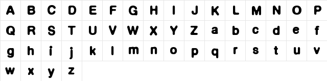 DeFonte Regular  glyph index