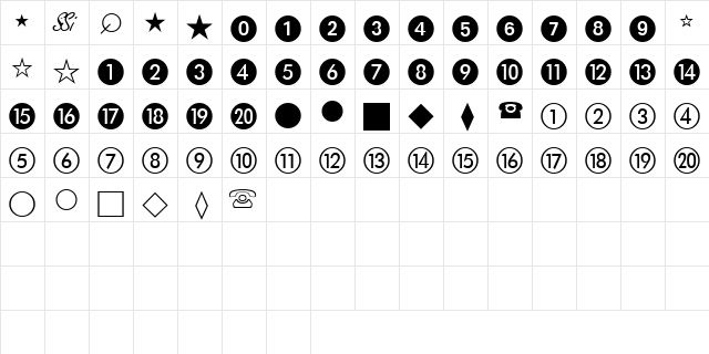 AbacusTwoSSK Regular  glyph index