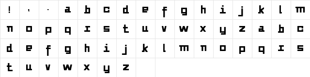 Alvedon Regular  glyph index