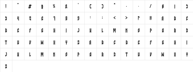 Godhong Free Regular  glyph index