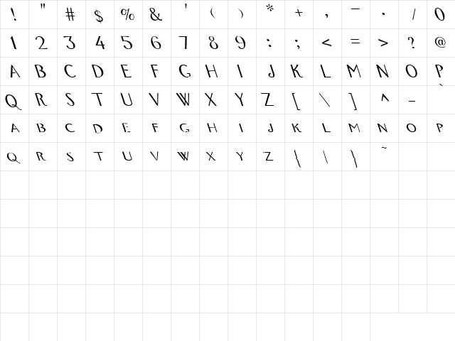 Get Me A Doctor 1 Regular  glyph index