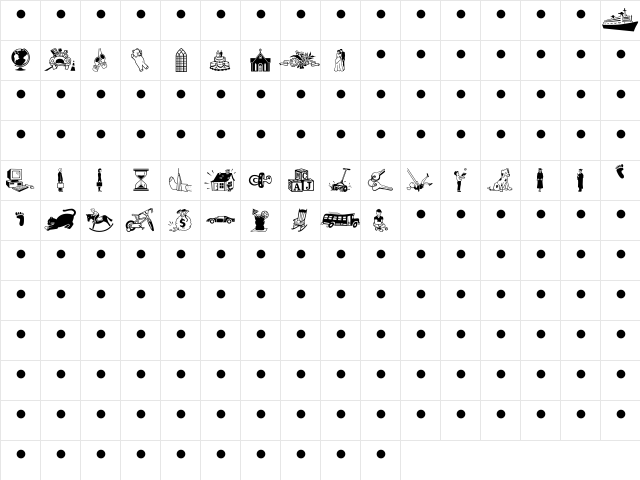 Milestones Two MT Regular  glyph index