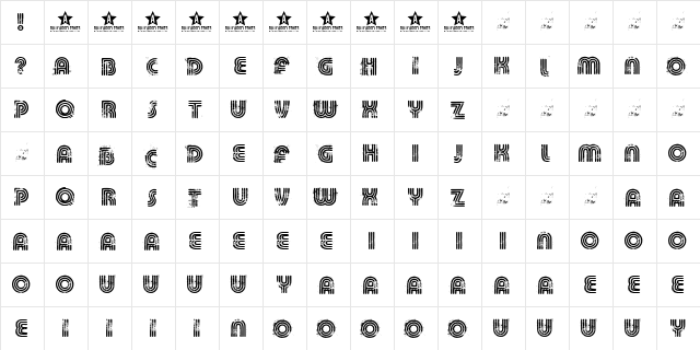 KILLED DJ Regular  glyph index