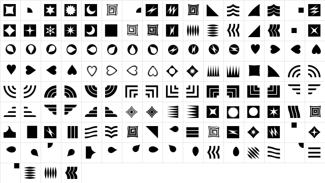 Altemus BordersThree  glyph index