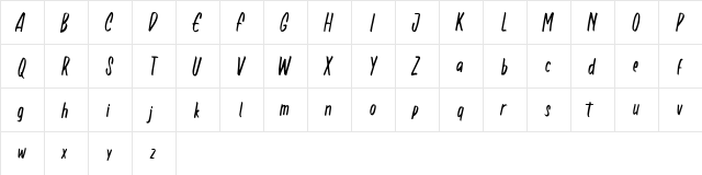 Nagista FREE Regular  glyph index