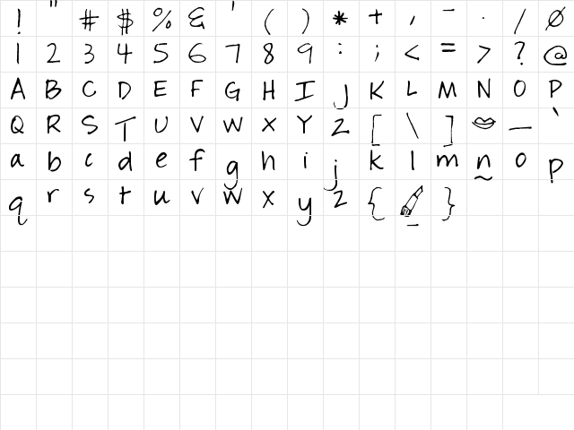 Socially Awkward Regular  glyph index