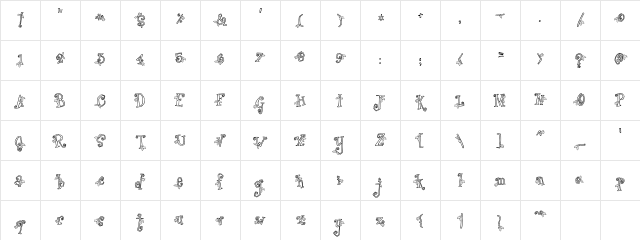 LDJ Holly n Berries Regular  glyph index