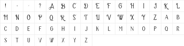 The Bravery Regular  glyph index