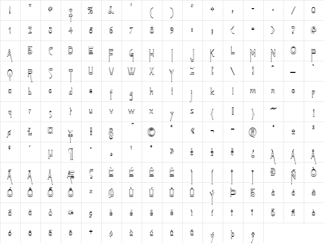 Tablet-Hollow-Condensed Normal  glyph index