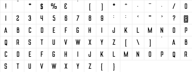 Alter Regular Regular  glyph index
