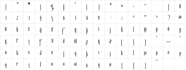 FonteinSSK Regular  glyph index