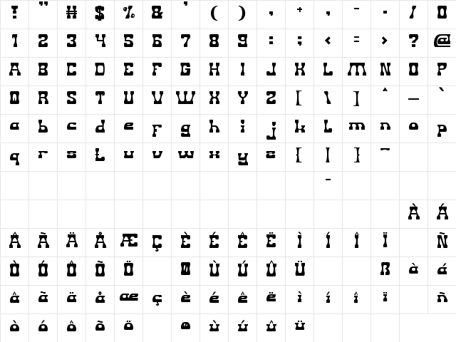 God Is Watching Us Regular  glyph index
