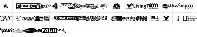 UK Digital TV Channel Logos Regular  glyph index
