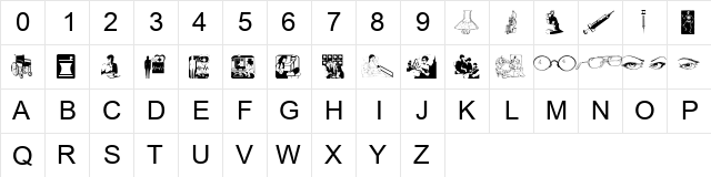 tungfont medical 002 Regular  glyph index