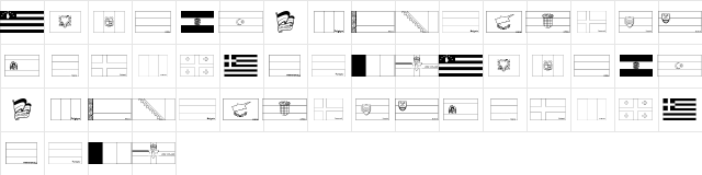 Flags of Europe Regular  glyph index
