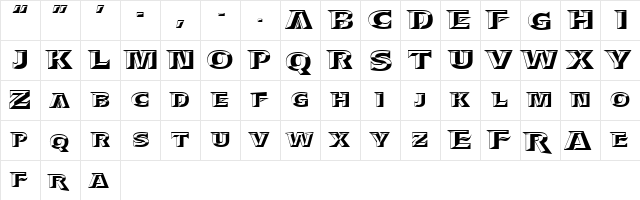 Corinne DNA Regular  glyph index