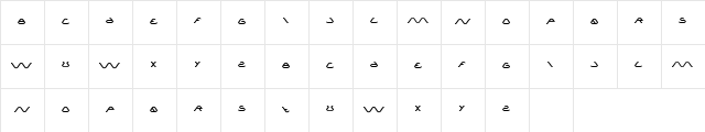 arachnidlove Regular  glyph index