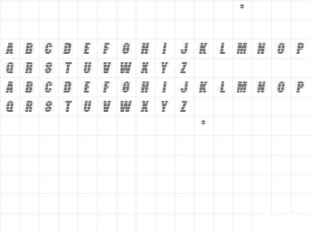 Former Airline Regular  glyph index