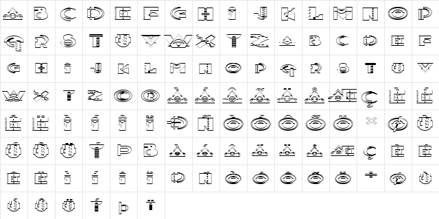 FZ UNIQUE 36 HOLLOW EX Normal  glyph index