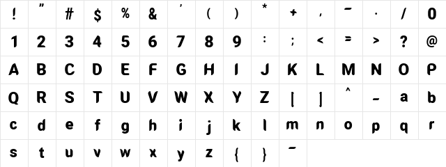 Gitaluevo Regular  glyph index