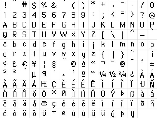 copy 08_55 Regular  glyph index