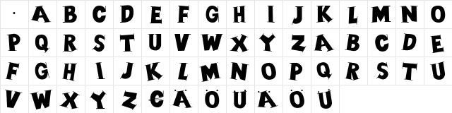 SerifsCaps Regular  glyph index