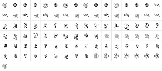 aerosol menace shadow  glyph index