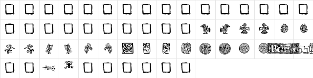 Mexican Ornaments Regular  glyph index