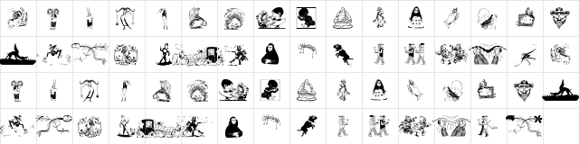 Peculiar Regular  glyph index