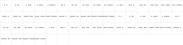 MC morse_Vietnam_POWs_1965 Regular  glyph index