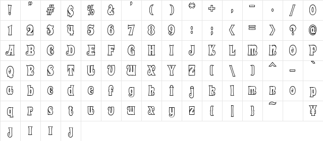 Bobo White  glyph index