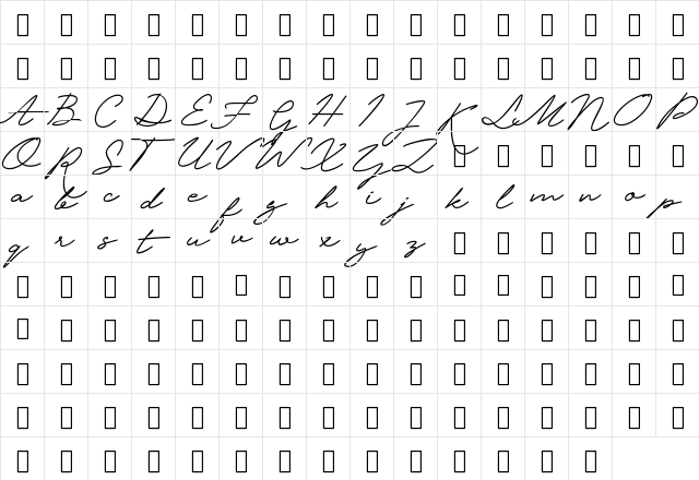 Krakatau Regular  glyph index