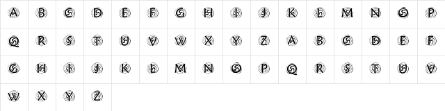 KR Spyro Regular  glyph index