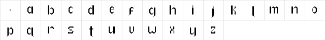 elevated Regular  glyph index