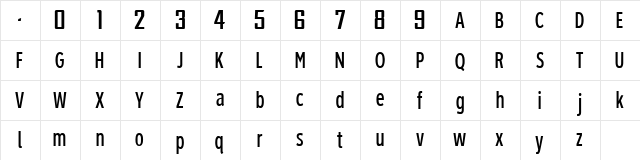 NHL Buffalo Regular  glyph index