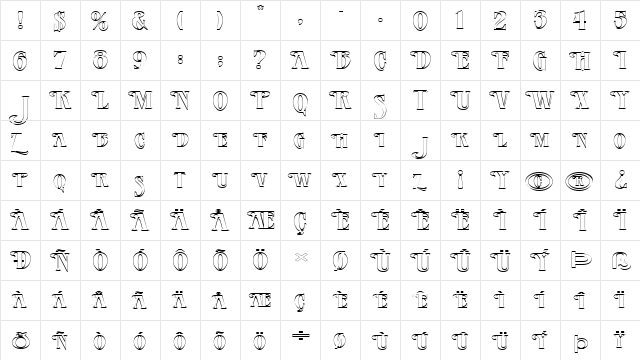 FZ JAZZY 23 HOLLOW EX Normal  glyph index