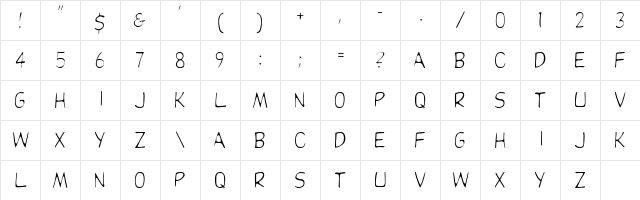 Dupuy Light Medium  glyph index