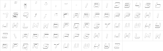 Amazing Spider-Man toile slant Regular  glyph index