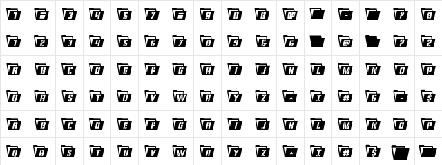 Eyes Only Condensed Condensed  glyph index